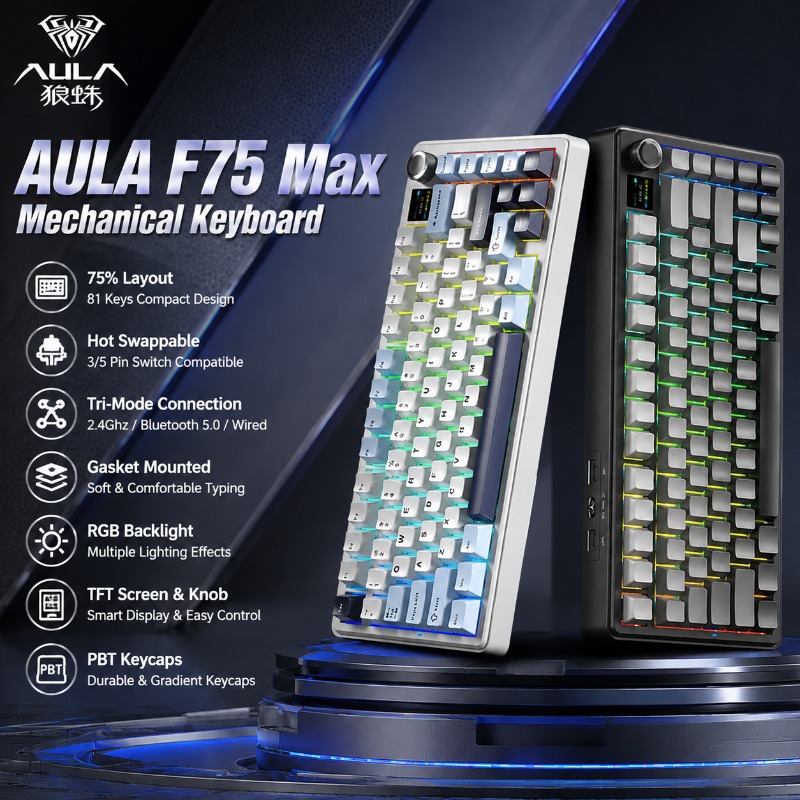 Gaming Keyboard Ergo - لوحة مفاتيح ميكانيكية AULA F75 Max