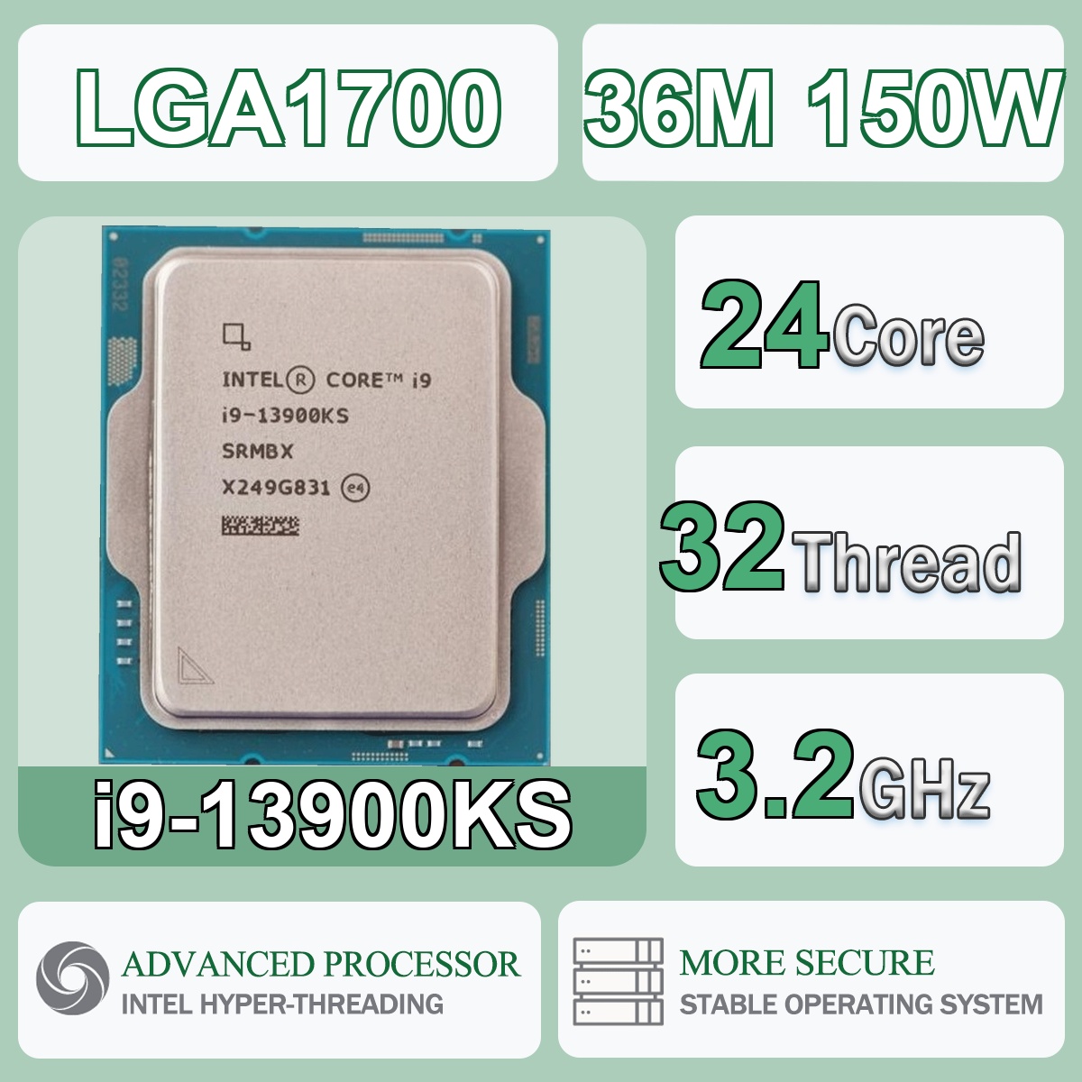 Intel Cpu Core I9 - معالج إنتل كور i9-13900KS بـ24 نواة/32