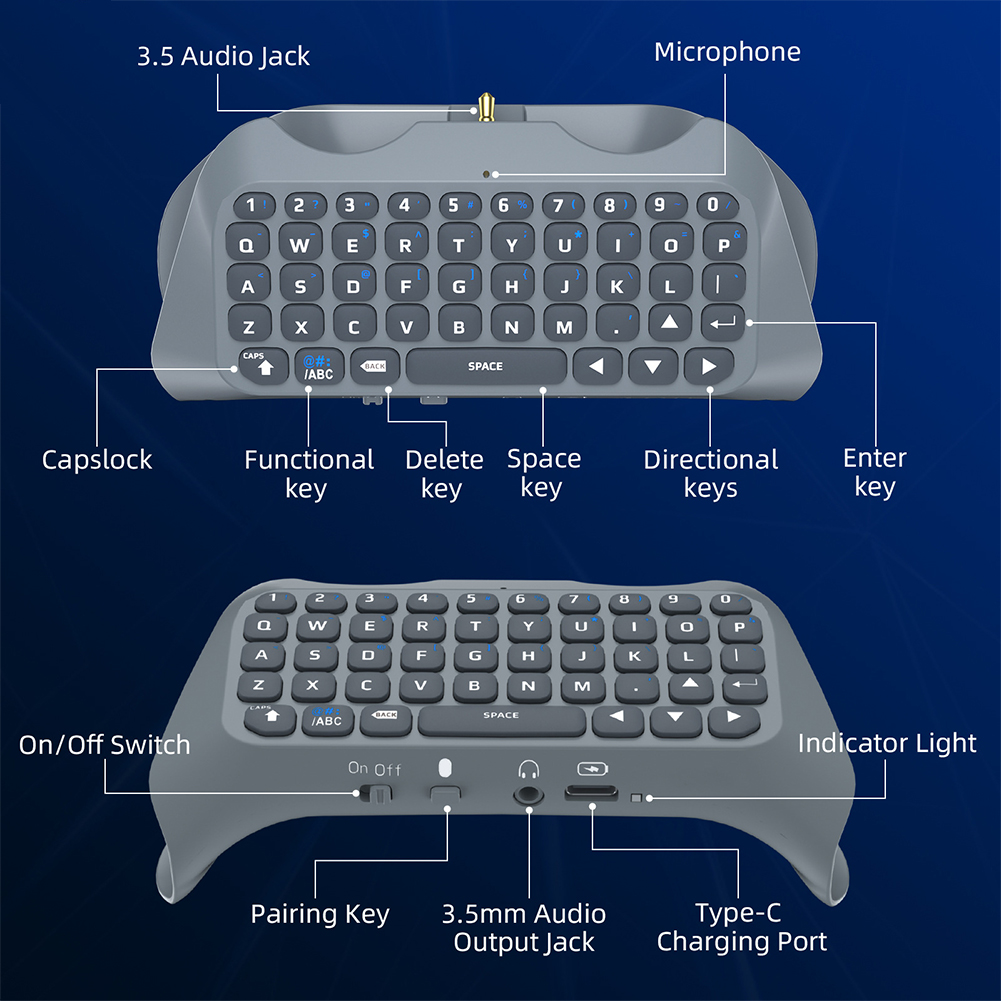 لوحة مفاتيح لاسلكية لجهاز بلاي - مراجعة Gaming Keyboard Type C وسعره
