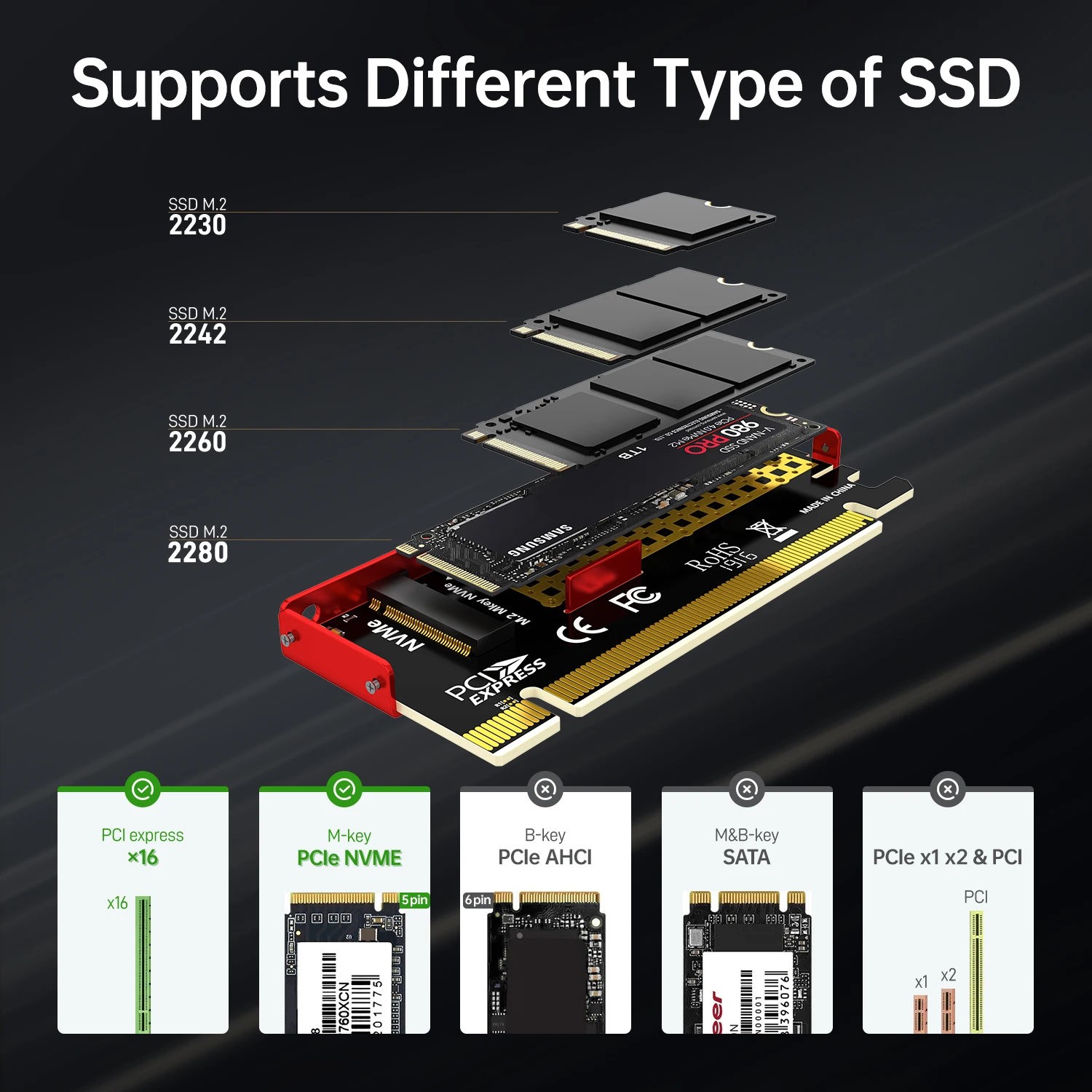 محول JEYI M.2 NVME إلى PCIe 4. - مراجعة Samsung Ssd 980 Pro وسعره